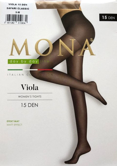 Rajstopy Mona Viola Matt Effect 15 den 5-XL Mona Rajstopy Mona Viola Matt Effect 15 den 5-XL Mona