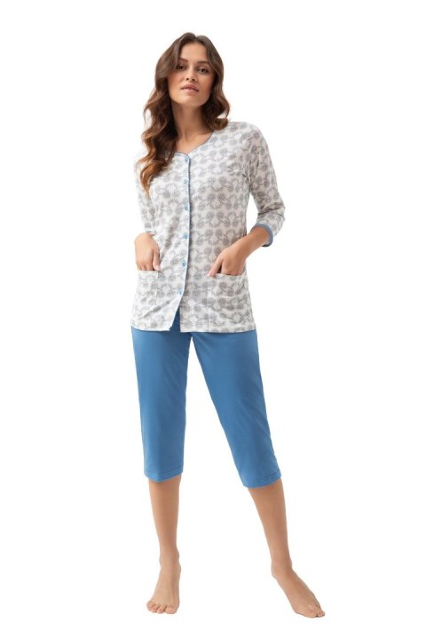 Piżama Luna 668 3/4 3XL L24 rozpinana damska Luna Piżama Luna 668 3/4 3XL L24 rozpinana damska Luna