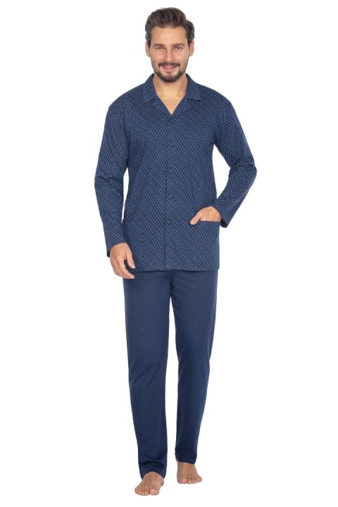 Piżama Regina 463 dł/r 2XL-3XL L24 męska rozpinana Regina Piżama Regina 463 dł/r 2XL-3XL L24 męska rozpinana Regina