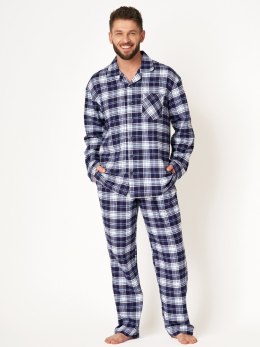 Piżama Key MNS 411 B24 Flanela dł/r M-2XL męska rozpinana Key