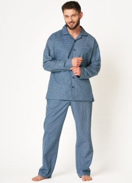 Piżama Key MNS 503 B24 Flanela dł/r M-2XL męska rozpinana Key