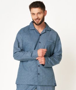 Piżama Key MNS 503 B24 Flanela dł/r M-2XL męska rozpinana Key
