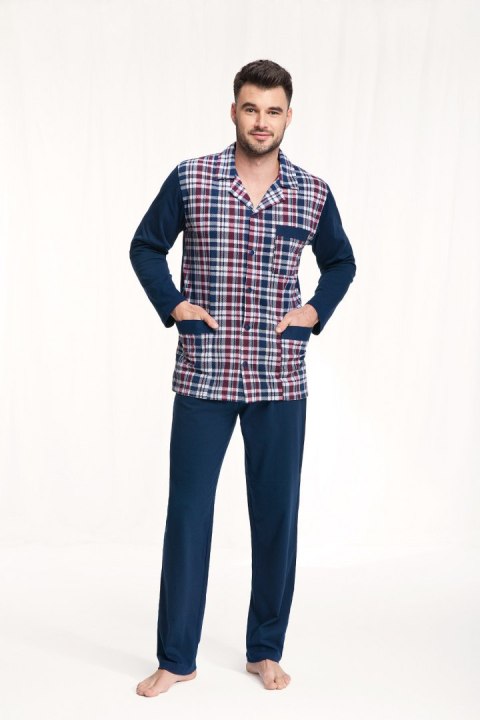 Piżama Luna 797 dł/r M-2XL rozpinana męska Luna Piżama Luna 797 dł/r M-2XL rozpinana męska Luna