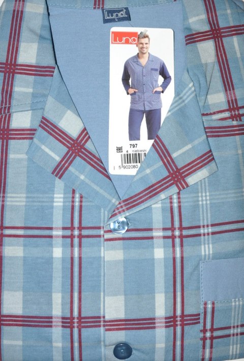 Piżama Luna 797 dł/r M-2XL rozpinana męska Luna Piżama Luna 797 dł/r M-2XL rozpinana męska Luna